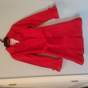 Girls dressy red coat by Gymboree. Size 12.
